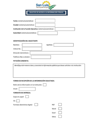 Literal f2) Formulario solicitud acceso informacion publica